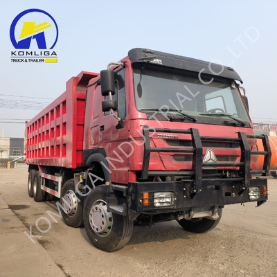 Camiones rojos 8X4 371 CV 375 CV 400 CV 420 CV Sinotruk Tipping Tipper Dumper camión de segunda mano y camión HOWO para el mercado africano