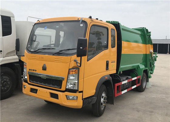 Camión Sino HOWO 4X2 Mini compactador de 5 toneladas Camión de basura Tamaño para la norma de emisiones Euro 2