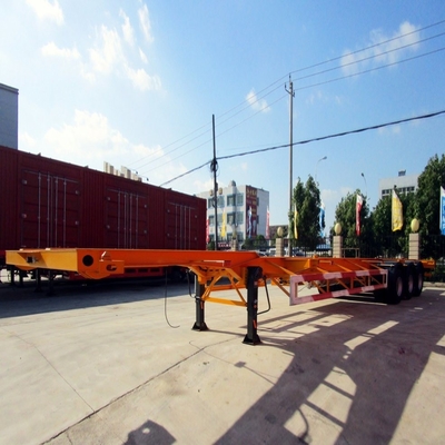 Trailers de carga ligera de 40 pies para contenedores de envío con base de ruedas de 7000-8000 mm