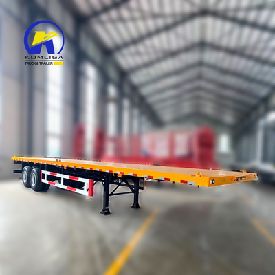 Base de ruedas de 7000-8000 mm de trabajo pesado 13t Fuwa 30-100t Semi remolque plano para beneficio