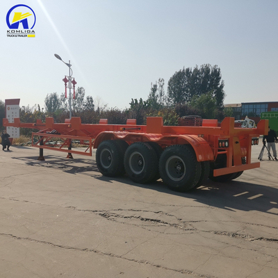 13000x2500x3900mm 40FT Semicontenedor esqueleto remolque con 3 ejes 40T capacidad de carga