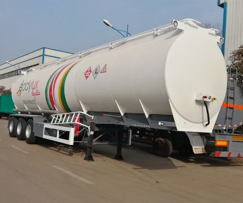 Transporte de 3 ejes Cisterna de combustible de aceite de aluminio remolques de acero inoxidable con cubierta de alcantarillado