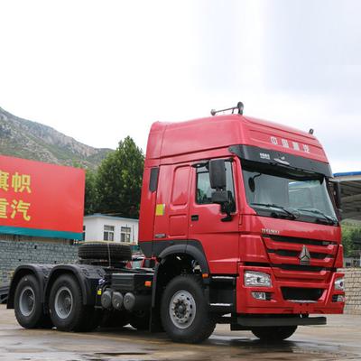Sinotruck diesel HOWO 371HP 375HP Tractor de cabeza 6X4 Camión pesado con eje delantero 9 toneladas