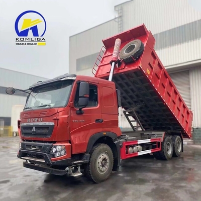 Estilo de elevación delantera 20 metros cúbicos Sinotruck HOWO camión descargable con volante LHD / Rhd