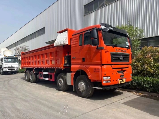 Certificado ISO 12 ruedas 8X4 Sinotruck 40 metros cúbicos camión de remate con eje delantero Hf9