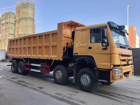 Certificado ISO 12 ruedas 8X4 Sinotruck 40 metros cúbicos camión de remate con eje delantero Hf9