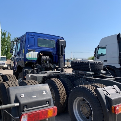 Diseño de neumáticos radiales y caja de cambios Hw19710 Sinotruk 6X4 HOWO Container Truck Head Tractor usado