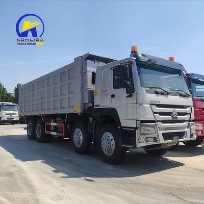 8X4 371HP HOWO camión de descarga sino camión de tirador usado con levantamiento hidráulico de tirador ventral
