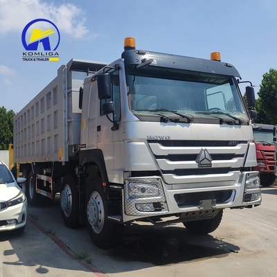 8X4 371HP HOWO camión de descarga sino camión de tirador usado con levantamiento hidráulico de tirador ventral