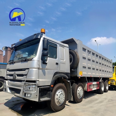 8X4 371HP HOWO camión de descarga sino camión de tirador usado con levantamiento hidráulico de tirador ventral