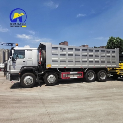 8X4 371HP HOWO camión de descarga sino camión de tirador usado con levantamiento hidráulico de tirador ventral