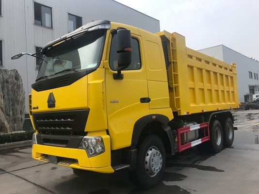 Diseño de neumáticos radiales 420HP 371HP Sinotruk HOWO A7 camión de inclinación 6X4 Euro 2 estándar de emisiones