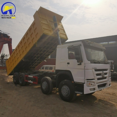 Eje delantero 9 toneladas Capacidad de carga Sinotruk HOWO 40 toneladas camión de descarga usado 8500*2500*3400mm