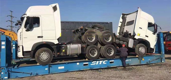 6X4 Sinotruk HOWO Tractor Truck Head con tanque de aceite de aluminio de 400L