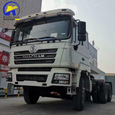 Hombre 16 toneladas de dos etapas de reducción de engranaje 6.5 relación de velocidad Shacman 6X4 Prime Mover Head Truck