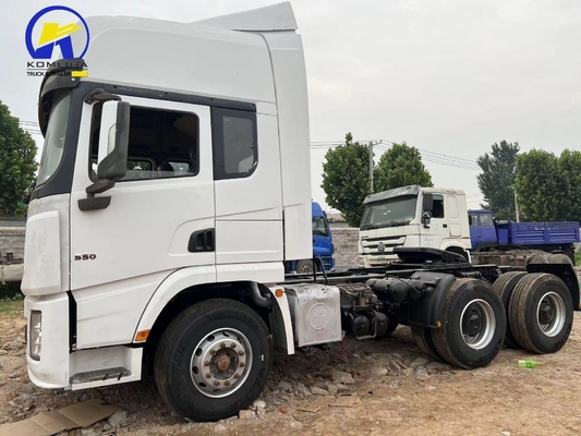 Hombre 16 toneladas de dos etapas de reducción de engranaje 6.5 relación de velocidad Shacman 6X4 Prime Mover Head Truck