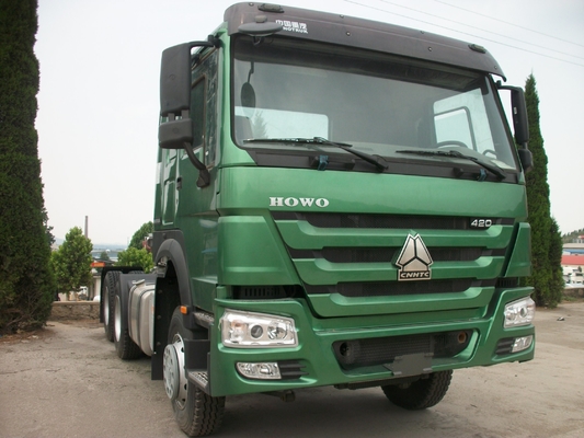 Dirección Zf Dirección HOWO 3 ejes 6X4 Tractor Truck Head Prime Mover 6800*2500*3200mm