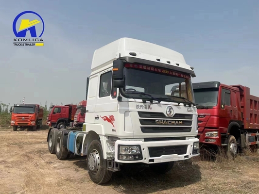 Diseño de neumáticos radiales Shacman 6X4 Cabeza de remolque Camión tractor con eje delantero 7.5 toneladas