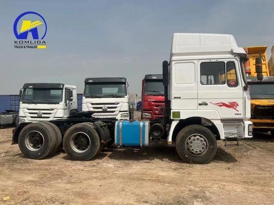 Diseño de neumáticos radiales Shacman 6X4 Cabeza de remolque Camión tractor con eje delantero 7.5 toneladas