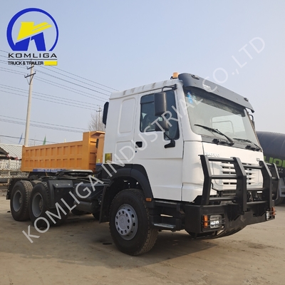 6X4 371HP volante HOWO camión de descarga en buen estado de uso con certificación ECE de neumáticos