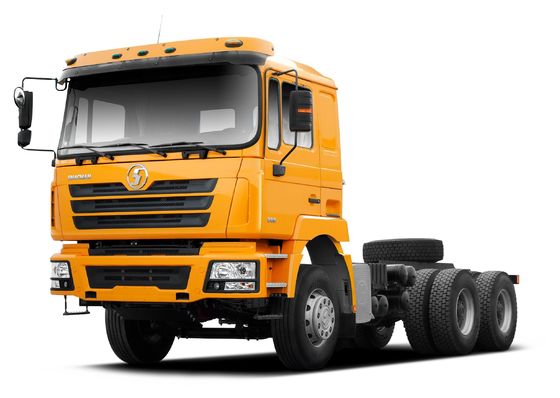 6X4 Shacman camión de descarga con levantamiento hidráulico con volante ventral y transmisión Hw19710