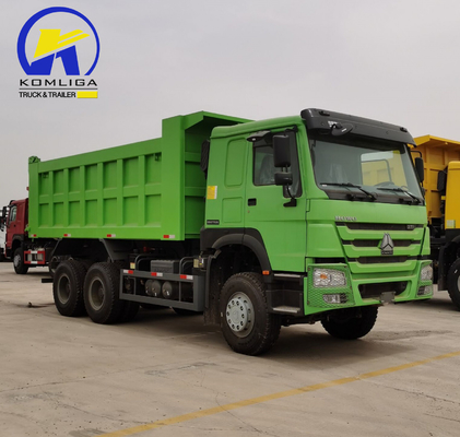 351-450hp Sinotruck HOWO Usado 6X4 20cbm Hyva Camión de carga con dos conjuntos de eje trasero