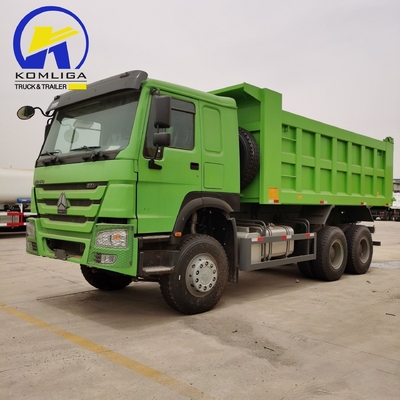 351-450hp Sinotruck HOWO Usado 6X4 20cbm Hyva Camión de carga con dos conjuntos de eje trasero