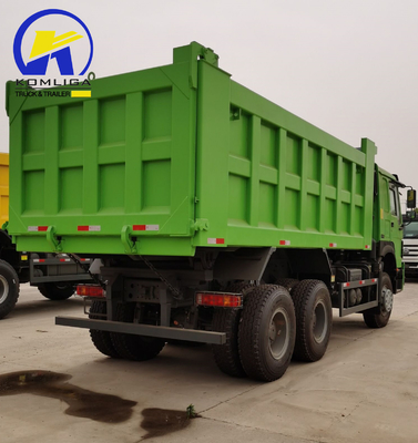 351-450hp Sinotruck HOWO Usado 6X4 20cbm Hyva Camión de carga con dos conjuntos de eje trasero