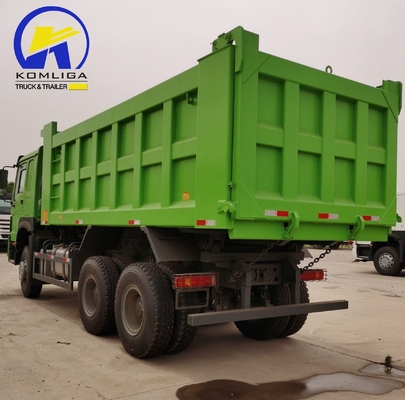 351-450hp Sinotruck HOWO Usado 6X4 20cbm Hyva Camión de carga con dos conjuntos de eje trasero