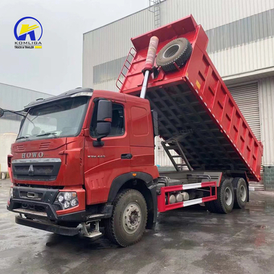 Sinotruk HOWO camión de descarga de 10 ruedas 371HP camión de segunda mano con asientos amarillos ≤5