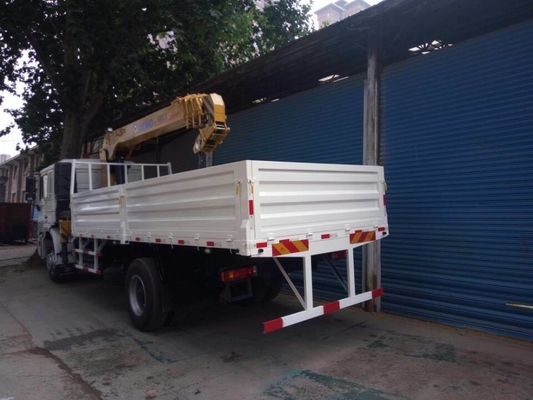 Camión de grúa Shacman 4X2 usado con eje delantero Hf9 y levantamiento hidráulico con volante ventral
