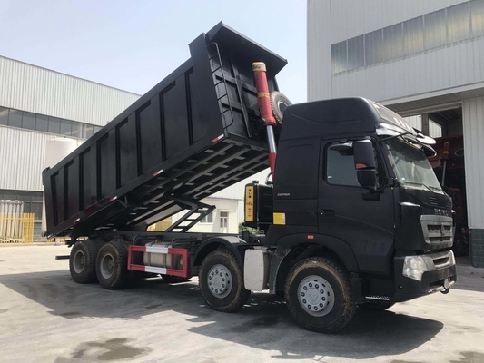 Sinotruk usado 8X4 12 ruedas 50 toneladas HOWO camión de descarga con elevación hidráulica frontal