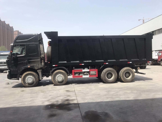 Sinotruk usado 8X4 12 ruedas 50 toneladas HOWO camión de descarga con elevación hidráulica frontal