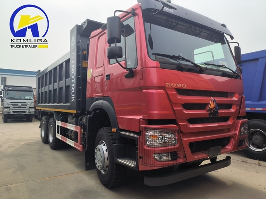 25 toneladas usadas HOWO camión de descarga con tirador 6X4 10 ruedas con dimensiones de cubo 5600X2300X1500