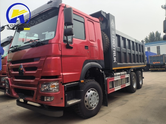 25 toneladas usadas HOWO camión de descarga con tirador 6X4 10 ruedas con dimensiones de cubo 5600X2300X1500
