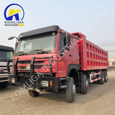 Camiones rojos 8X4 371 CV 375 CV 400 CV 420 CV Sinotruk Tipping Tipper Dumper camión de segunda mano y camión HOWO para el mercado africano