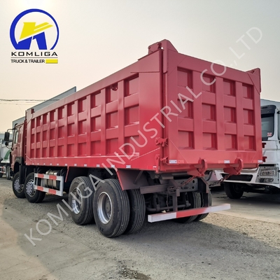 Camiones rojos 8X4 371 CV 375 CV 400 CV 420 CV Sinotruk Tipping Tipper Dumper camión de segunda mano y camión HOWO para el mercado africano