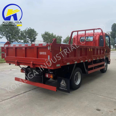 Dongfeng Sinotruk HOWO 5 toneladas 4X2 Mini camión de descarga ligero 5995x2350x2620mm