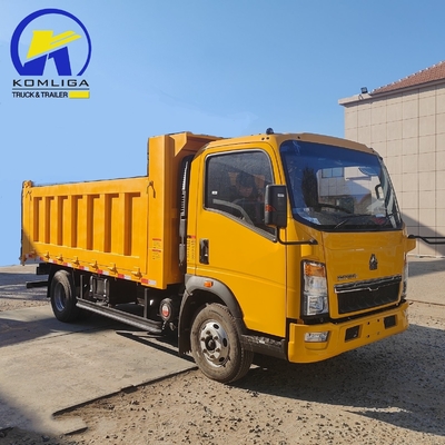 Capacidad del tanque de combustible de 120L Diesel 4X2 5tones Sinotruk HOWO Camión Benne camión de descarga