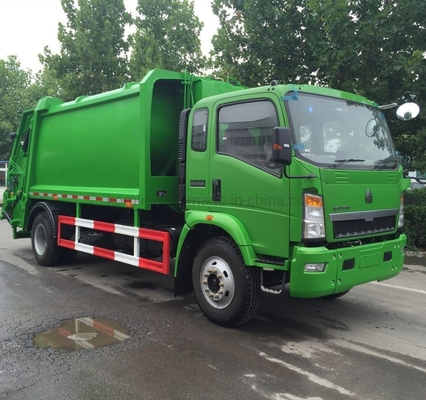 Sinotruk HOWO 4X2 Pequeño camión de basura compactador de 5 toneladas 3 toneladas con 9726 ml de desplazamiento