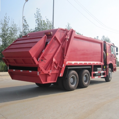 4Sinotruk HOWO 6X4 336HP camión de basura compactor de 20 toneladas con velocidad máxima de conducción Km/h 90