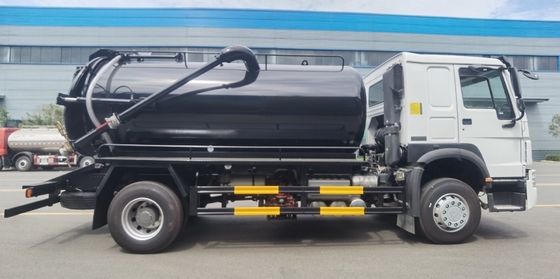 Sinotruk HOWO 4X2 5m3 10m3 Camiones sépticos usados con norma de emisiones Euro 2