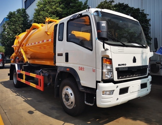 Sinotruk HOWO 4X2 5m3 10m3 Camiones sépticos usados con norma de emisiones Euro 2