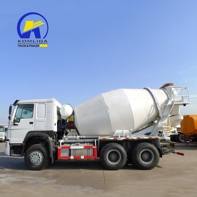 8560X2496X3800mm Usado HOWO 6cbm 8cbm 9cbm autocarga camión mezclador de hormigón con bomba
