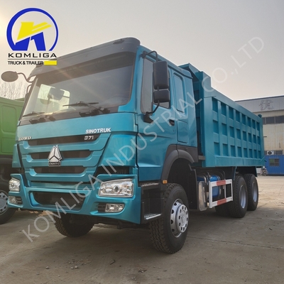 Estilo de elevación delantera HOWO 6X4 10 ruedas 371HP Mini Tipper camión de basura usado a un precio asequible