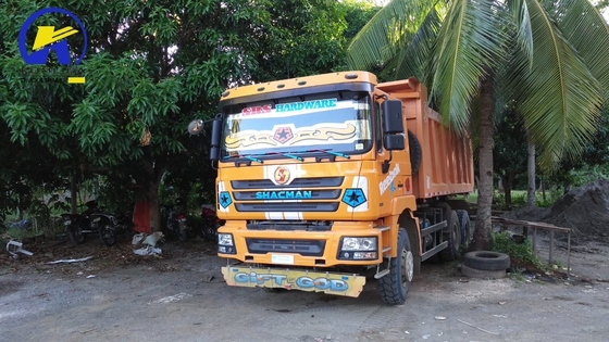 371HP en buen estado Shacman 6X4 Mining Tipper camión de basura usado con certificación GCC