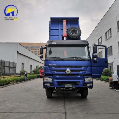 Utilizado HOWO camión de descarga 8X4 12 ruedas 371HP 380HP 400HP estilo de elevación frontal en buen estado