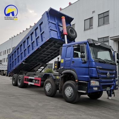 Utilizado HOWO camión de descarga 8X4 12 ruedas 371HP 380HP 400HP estilo de elevación frontal en buen estado
