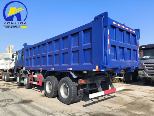 Utilizado HOWO camión de descarga 8X4 12 ruedas 371HP 380HP 400HP estilo de elevación frontal en buen estado