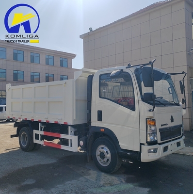 Diseño de neumáticos radiales 2024 Sinotruk HOWO 4X2 Mini camión de descarga con una cabina para dormir y aire acondicionado